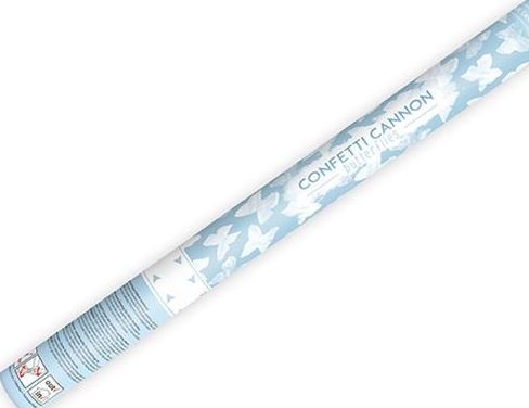 Party Deco Konfetti-skyderør, hvide sommerfugle, 60 cm universal