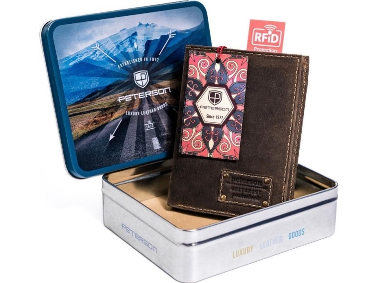 Peterson Retro-pung i nubucklæder til mænd Peterson NoSize