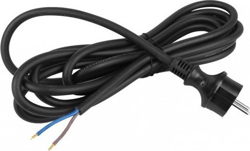 Un Anschlusskabel Mit Geradem Stecker, Ip44, 2×1,5 H07rn-F, 4 M, Schwarz