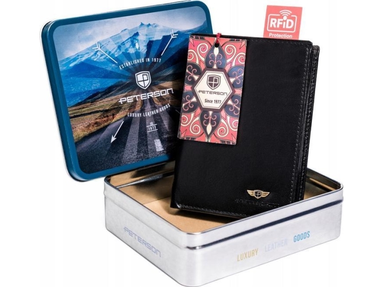 Peterson Skórzany męski portfel RFID Peterson NoSize