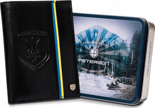 Peterson [DH] PTN 324-P-UP UA-BLAC musta nahkainen lompakko