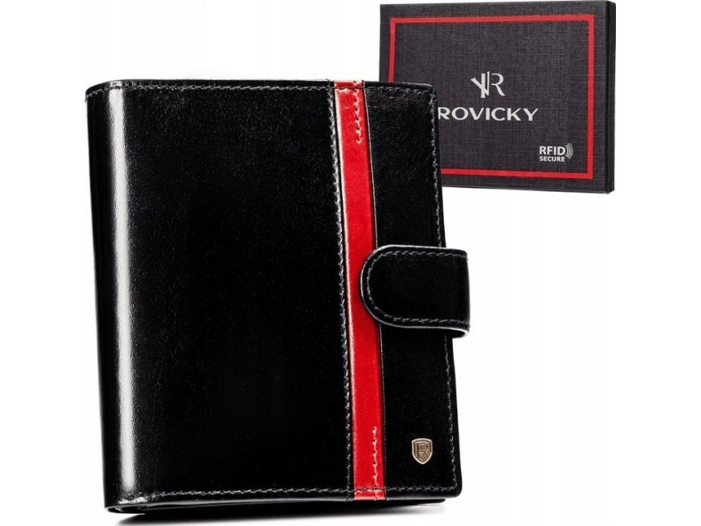 Rovicky stor RFID-læderpung til mænd med snaplukning - Rovicky NoSize