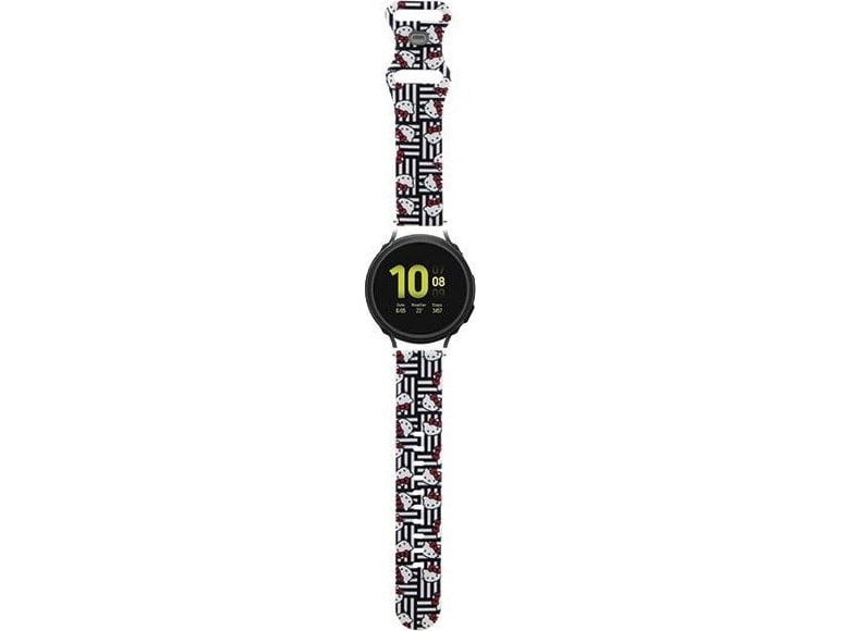 Sourcing Hello Kitty Universal-Armband Hkuwmsdiesk Silikon Köpfe & Streifen Schwarz/Schwarz 20 Mm