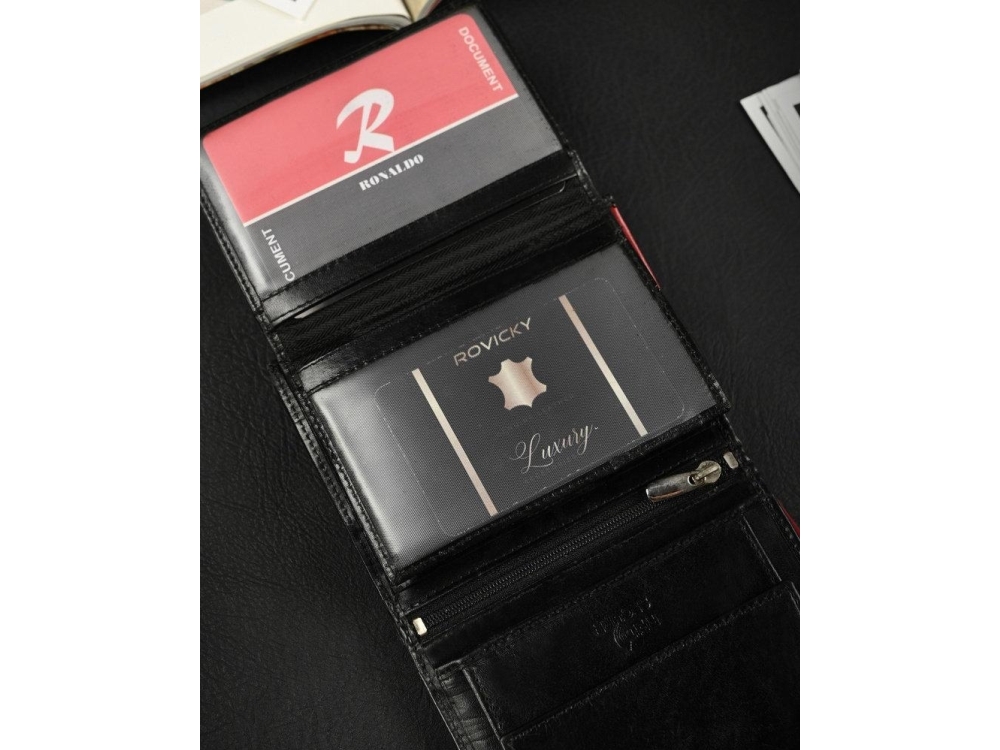 Ronaldo læderpung med spænde og Ronaldo NoSize RFID-system