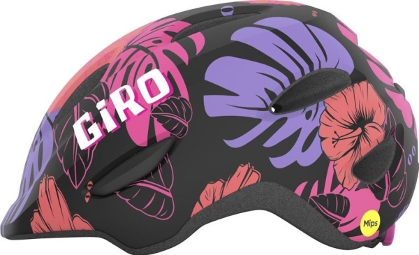Giro Juniorhjelm til børn GIRO SCAMP MIPS Hjelmstørrelse: S(49-53 cm), Vælg farve: Matte Black Floral