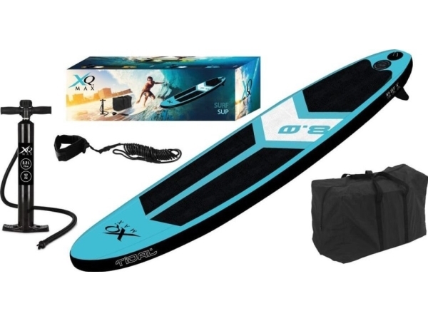 XQMAX Pripučiamas SUP rinkinys, 90 kg, 245x57x10 cm