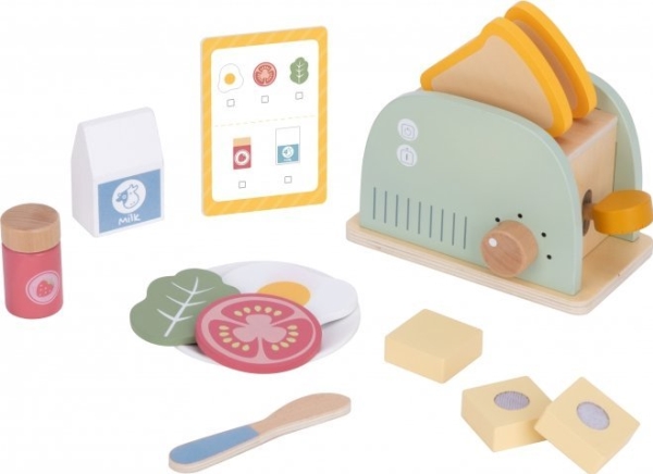Tooky Toys Tooky Toy Toaster Aus Holz Frühstücksset In Pastell