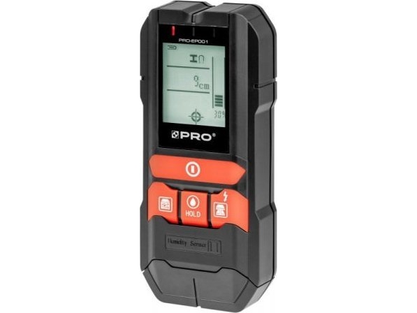 PRO DETEKTOR ŚCIENNY 4W1 Z WILGOTNOŚCIOMIERZEM (1 SZT)