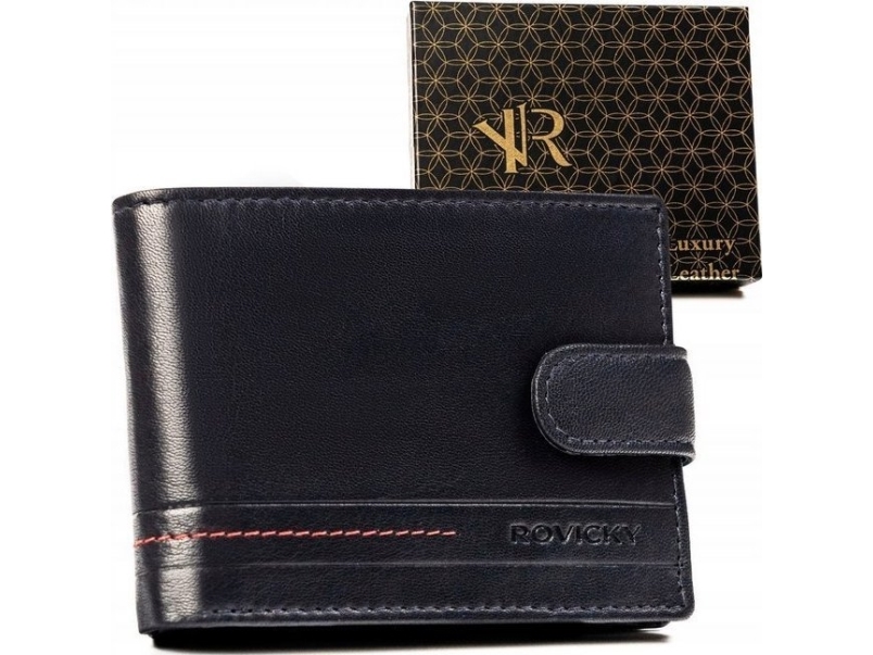 Rovicky stor læderpung med møntelås meski