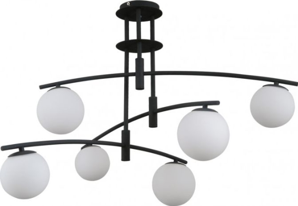Italux sengehængt lampe LED Ready Senai kugle PND-31322-6A-SB, sort