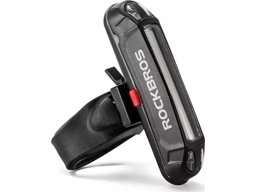 Rockbros A54BK Rear Bike Light + Micro USB - USB-A Cable - Black