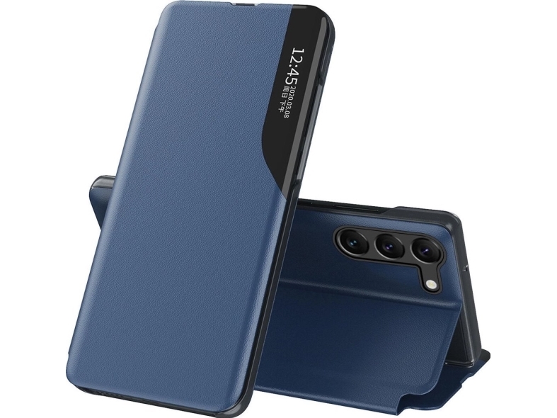 Hurtel Etui Eco Leather View Case Do Xiaomi Poco C65 / Redmi 13c Z Klapk Niebieskie