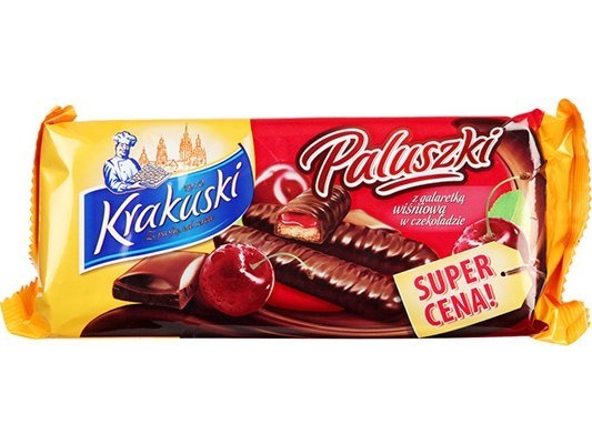 Krakuski CIASTKA KRAKUSKI PALUSZKI 144g WIŚNIOWA GALARETKA | Catering - Godis, snacks och choklad - Kakor och småkakor | GameStuff