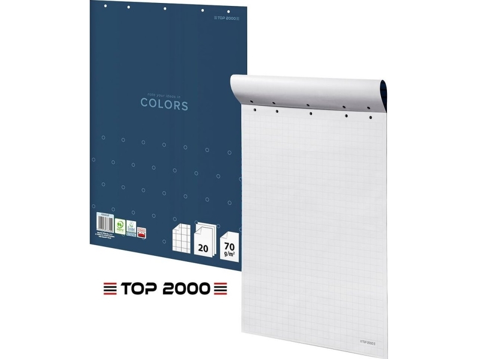 Blädderblock Top 2000 Färger blädderblock block 64x90cm rutigt (20) | Möbler - Tavla & Displays - Flipoverpapper | GameStuff