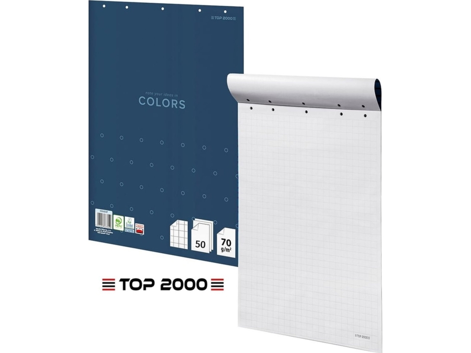 Flipchart Top 2000 Colors flipchartblok 64x90cm grid (50)