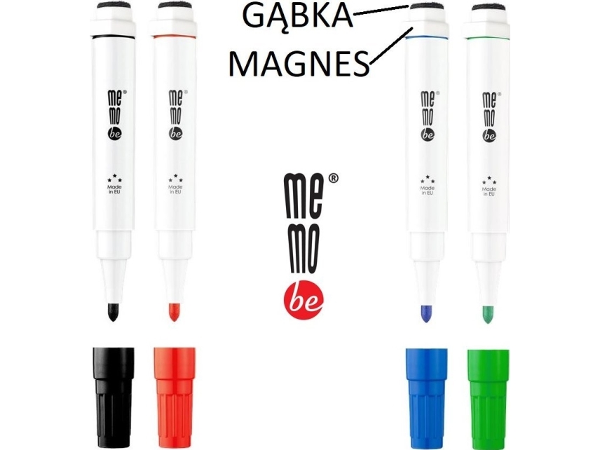 MemoBe whiteboardmarkör MemoBe MM351 (med magnet och svamp) blå, BLUE | Skrivredskap - Märkpennor - Whiteboard pennor | GameStuff