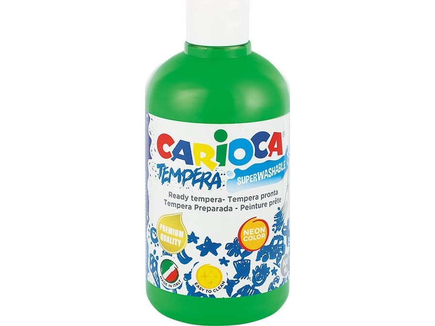 Carioca temperafärg 500ml neon grön, NEON GRÖN | Hobby - Färg vattenbaserad - Spelfärg | GameStuff