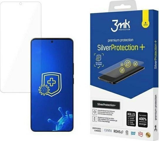 3Mk Silverprotect+ Antimikrobinė Plėvelė Samsung Galaxy M55, Skirta Drėgnam Montavimui