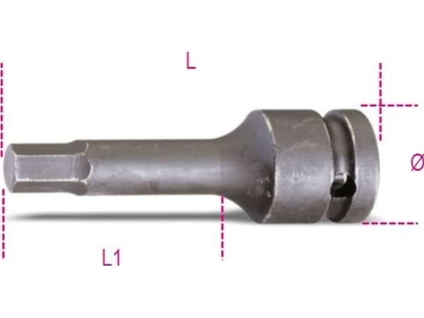 Beta 1/2" Schlag-Stecknuss 6-Kant 17 Mm 720Me
