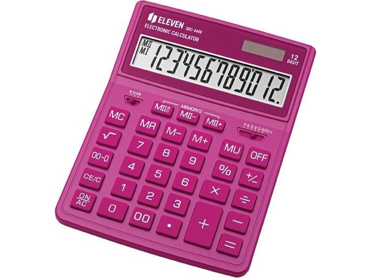 Eleven Eleven Taschenrechner Sdc-444Xrpke Rosa 12-Stellige Anzeige