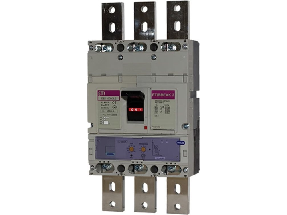 Eti-Polam Kompaktafbryder 3P 1000A 50Ka /Elektronisk Udløser/ Eb2 1000/3Le 004672210