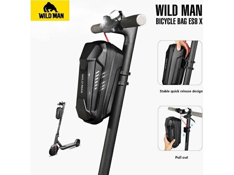 Wildman Scooter Case/Holder Es8xmax Frame Bag Juodos Spalvos