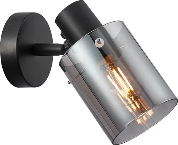Italux væglampe Italux Sardo SPL-5581-1-BK-SG 1x40W E14, røg/ sort