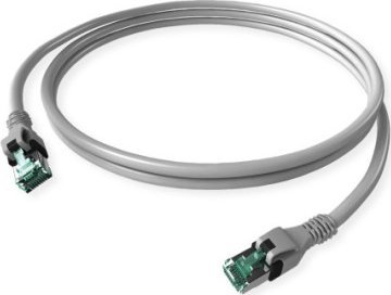 Sacon Dualboot Pushpull Ip20 Patchkabel, Kat. 6A (Klasse Ea), Grå, 5 M