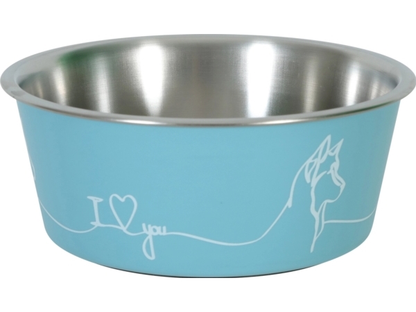 Zolux Anti-Rutsch Napf Für Hund Love, Blau 400Ml