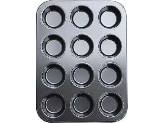 Triton Kageplade Til 12 Muffins Non-Stick Sort 35 Cm