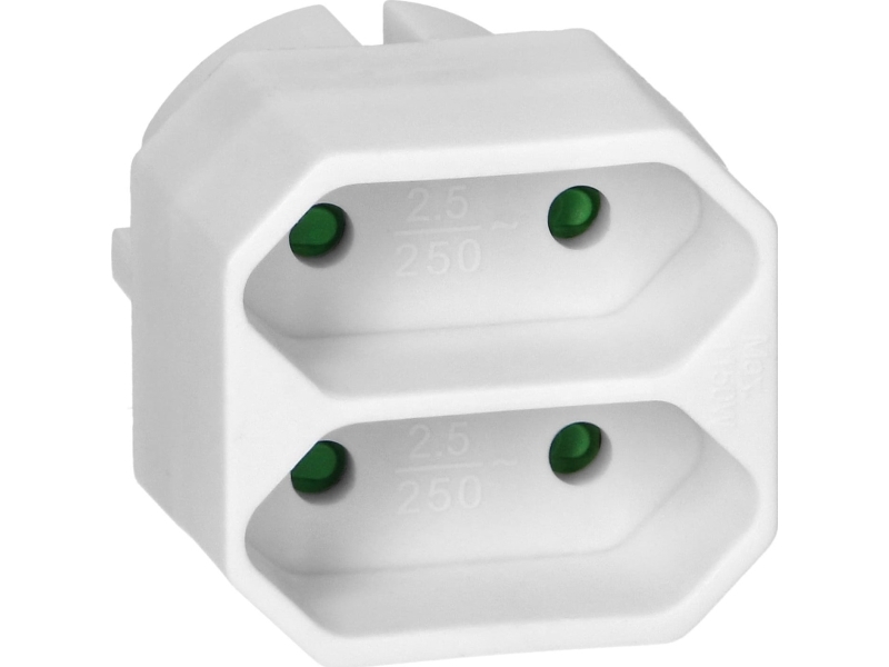 Orno förgreningsdosa OR-AE-13277/W 2x2P euro vit | N - A | GameStuff