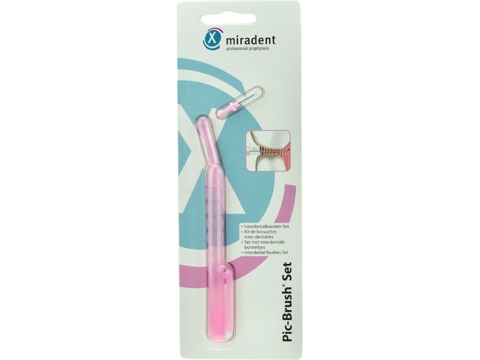 Miradent Pic-Brush-Set - Rózowa