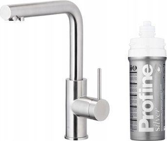 Kfa Duero Pure Basic Küchenarmatur Mit Wasserfilterfunktion + Profine Silver S Filtersatz, Edelstahl