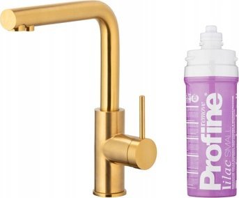 Küchenarmatur Kfa Duero Pure Basic Mit Wasserfilterfunktion + Filterset Profine Lilac S, Gebürstetes Gold