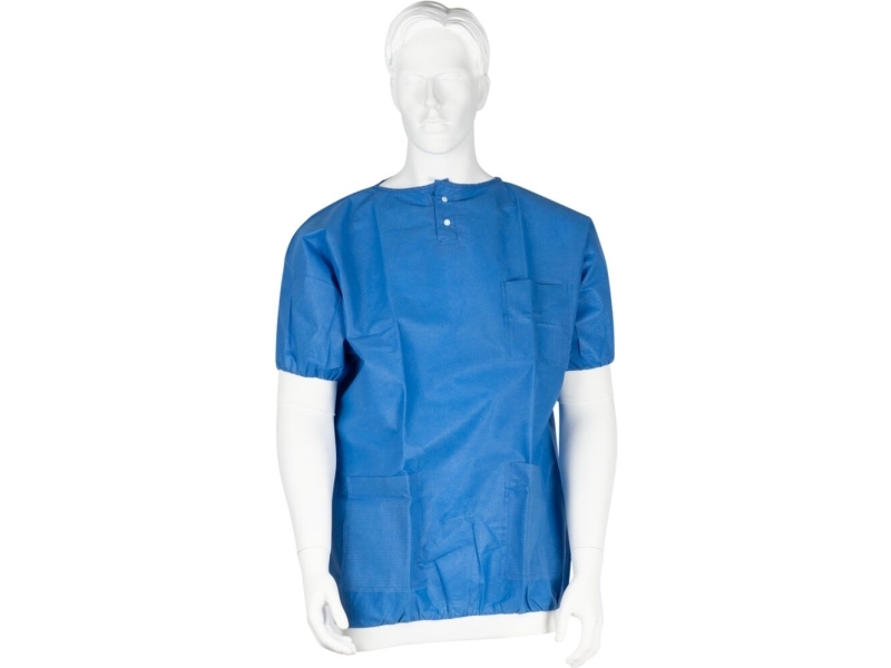 Blus för renrumsdräkt med mudd i ärm och midja, ABENA SoftComfort, XS, blå, SMS, osteril, extra... - (50 st) | Kläder & Säkerhet - Arbetskläder - Engångskläder | GameStuff