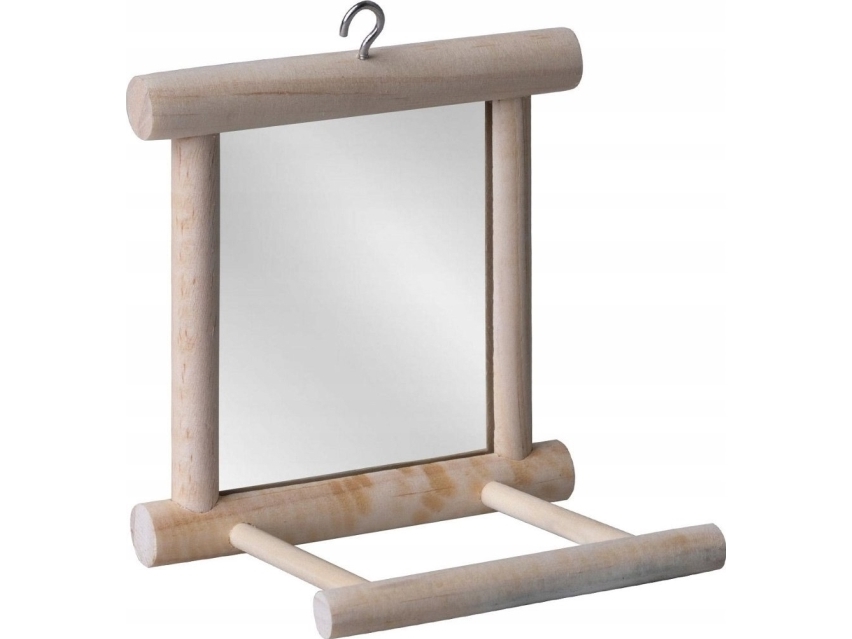 HAPPET HAPPET-SPEJL til papegøjer i træ 10 cm