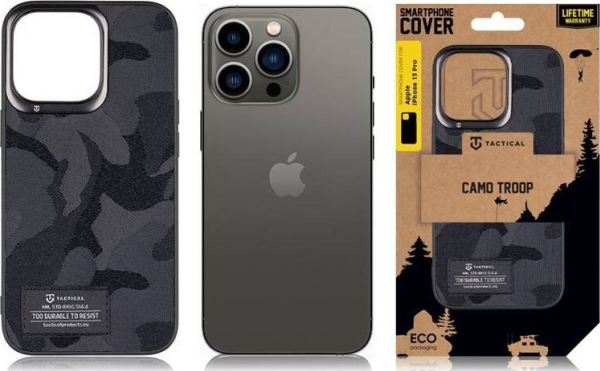 Tactical Camo Troop Cover For Apple Iphone 13 Pro Black Standard