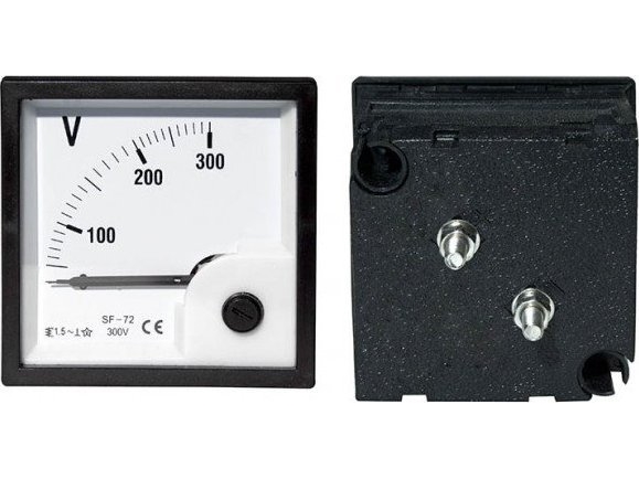 Puhalla analoginen.volt.mittari suuri 300v