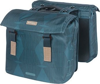 Basil Elegance Doppelpannierbag Mik 40-49L, Mik System (Ready To Go) Wasserdicht Kombi Blau (Neu 2024)