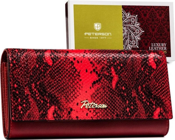 Peterson Suuri naisten lompakko, jossa käärmekuvio Peterson NoSize