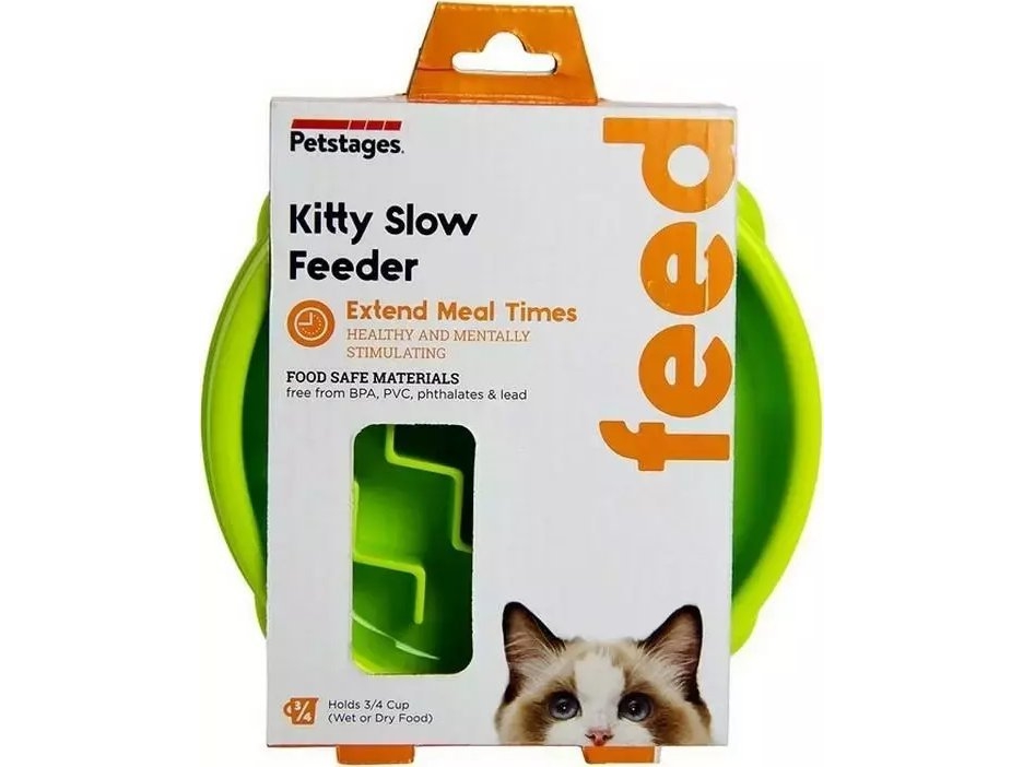 Petstages spiseskål der sænker farten til hund/kat 14 cm