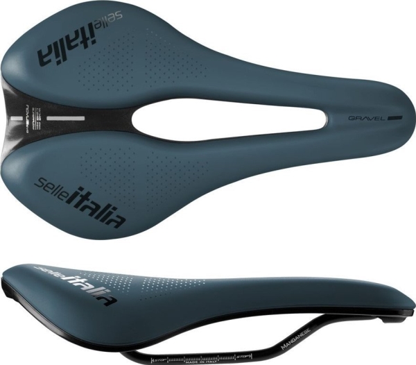 Selle Italia Novus Boost Evo Gravel sadel, Superflow L, mangan-skena, Soft-Tek, 242 g, blå (NY) | Cykling - Cykelutrustning - Sadelmakare | GameStuff