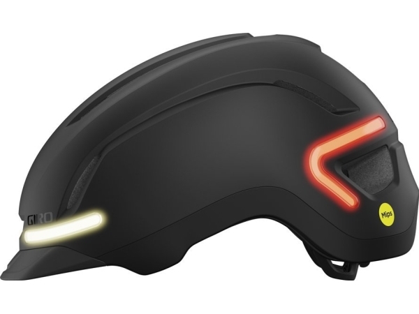 Giro City Helmet Giro Ethos Mips Integrated Led Helmet Størrelse: S(51-55 Cm), Vælg Farve: Matte Black