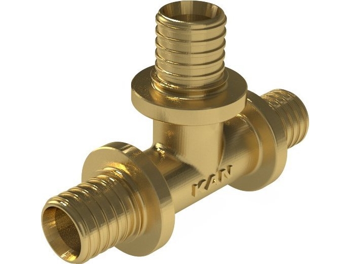 KAN-therm T-stycke i mässing UltraLine-20 | VVS Artiklar - Uppvärmning - Tillbehör | GameStuff
