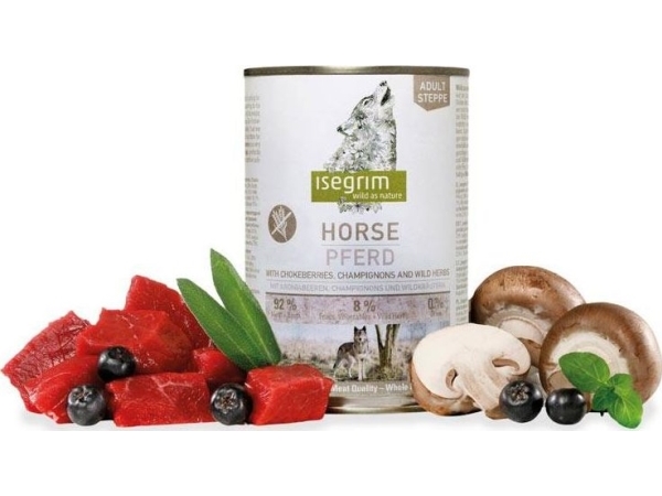 Isegrim Adult Steppe Horse Vådfoder Til Voksne Hunde, 400 G