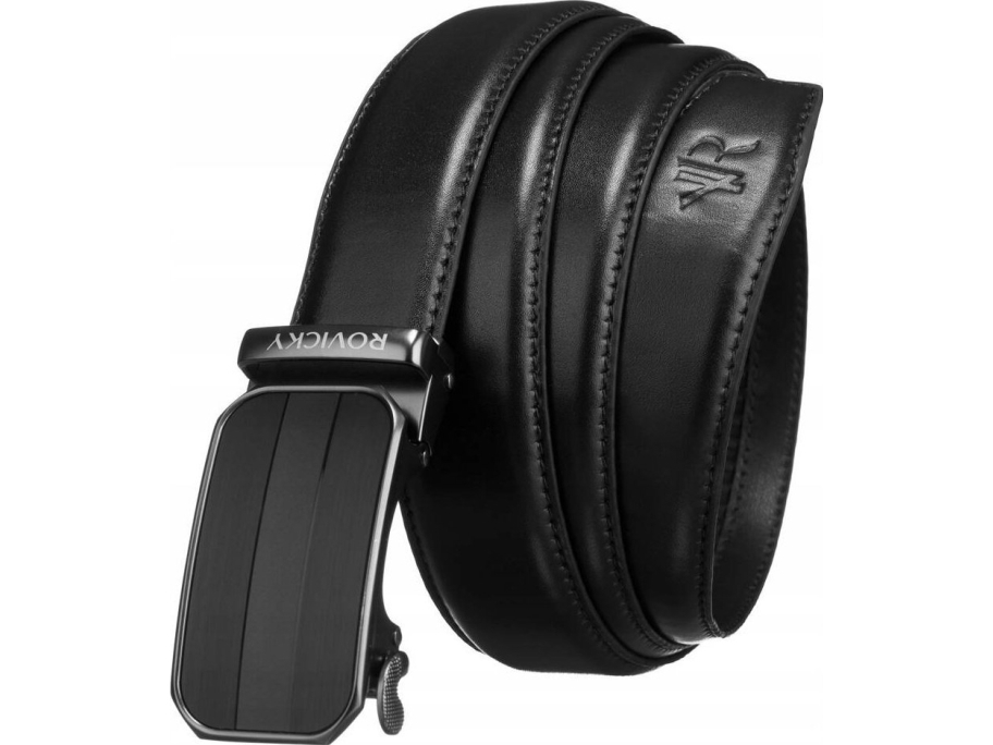 Rovicky universal herrebælte i læder med automatisk spænde - Rovicky Bæltelængde 105