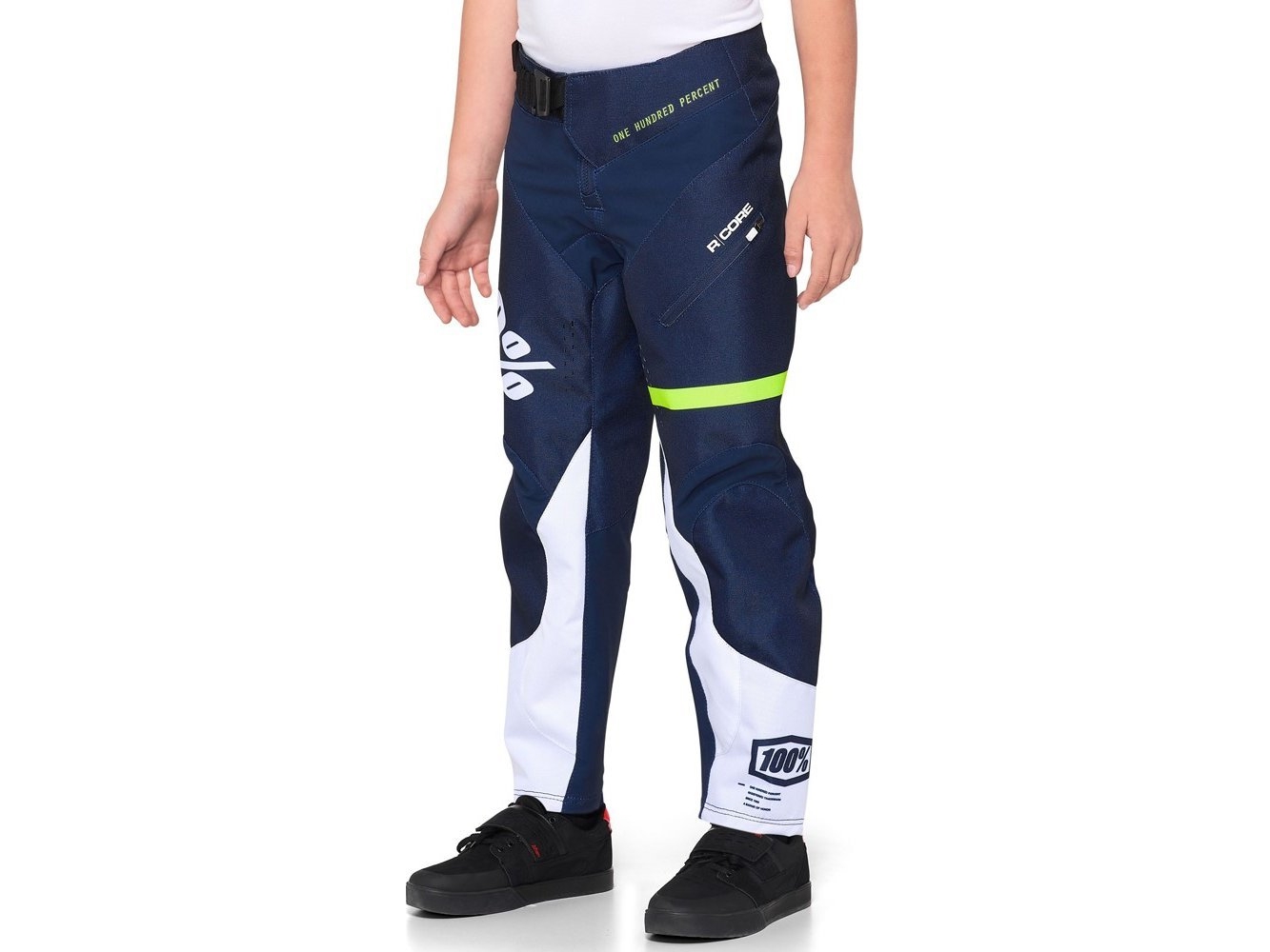 100% Spodnie juniorskie 100% R-CORE Pants dark blue yellow roz. 26 (40 EUR) (NEW)
