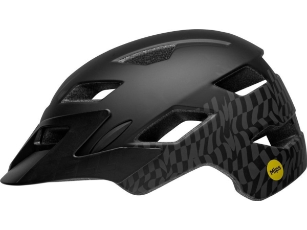 Bell SIDETRACK juniorcykelhjälm BELL SIDETRACK, hjälmstl. universal (50–57 cm) – Wavy Checks Matte Black | Utomhusleksaker - Gå / Löpande fordon - Hjälmar | GameStuff