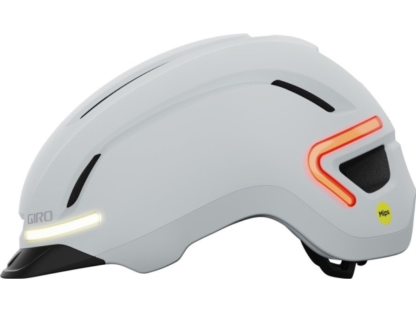 Giro City Helmet Giro Ethos Mips Integrated Led Helmet Størrelse: S(51-55 Cm), Vælg Farve: Matte Chalk