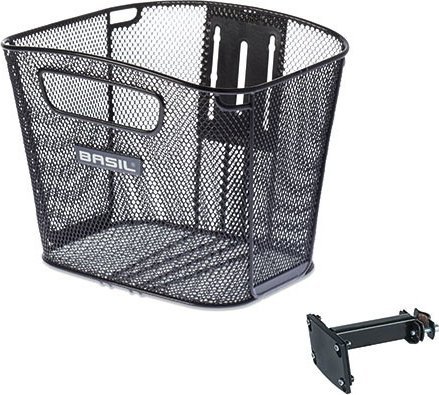 Basil Frontkorb Für Lenker Bold + Fixed Mounted Stemholder Nicht Abnehmbar Stahl Schwarz (New 2024)